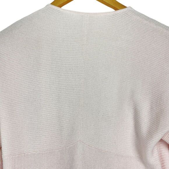 Chicos women's Pale Light Pink Open Front 3/4 Sleeve Knit Ribbed Cardigan US 0 - Picture 4 of 6